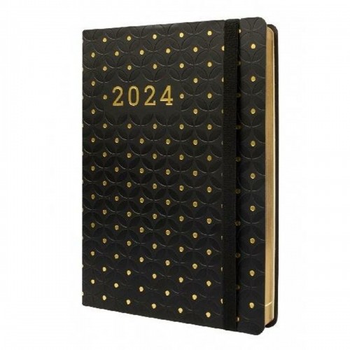 Diary Finocam Flexy Joy Dotts 2024 Black Golden A5 14,8 x 21 cm image 1