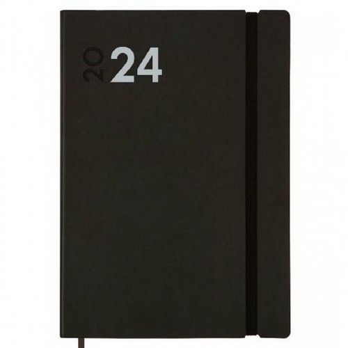 Diary Finocam Dynamic Mara 2024 Black A5 14 x 20,4 cm image 1