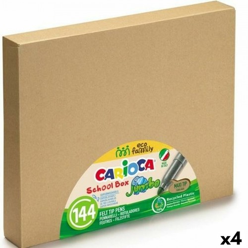 Flomasteru Komplekts Carioca Schoolbox Daudzkrāsains (4 gb.) image 1