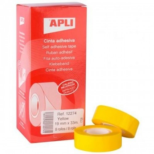 Adhesive Tape Apli Yellow 8 Pieces 19 x 33 mm image 1