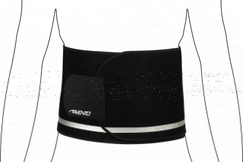 waist trimmer belt AVENTO 44SI adjustable S/M Black/Silver grey image 1