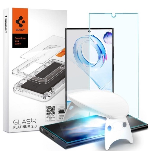 Samsung TEMPERED GLASS Spigen GLAS.TR PLATINUM GALAXY S23 ULTRA CLEAR image 1