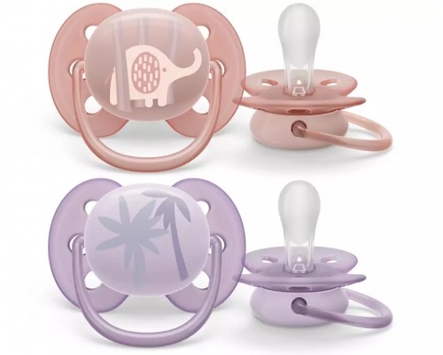 Philips Avent māneklītis Ultra soft DECO, 0-6M (2 gab), meitenēm - SCF091/09 image 1