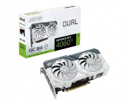 VGA PCIE16 RTX4060TI 8GB GDDR6/DUAL-RTX4060TI-O8G-WHITE ASUS image 1