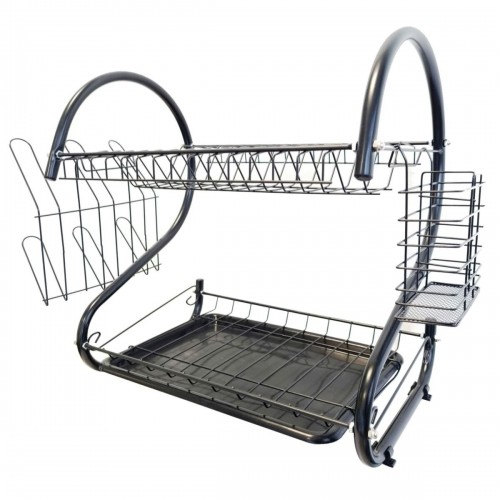 Draining Rack for Kitchen Sink Feel Maestro MR-1025-53 53 x 39 x 24 cm Black image 1