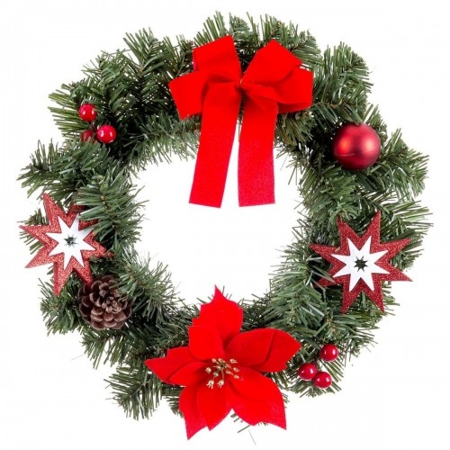 Advent wreathe Red Green Plastic 30 cm image 1