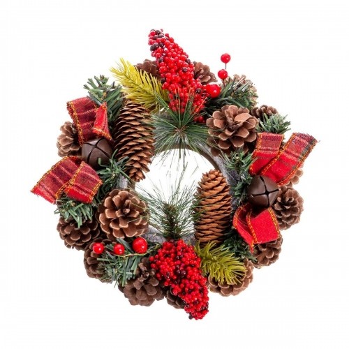 Advent wreathe Red Multicolour PVC Pineapples 22 x 22 x 10 cm image 1