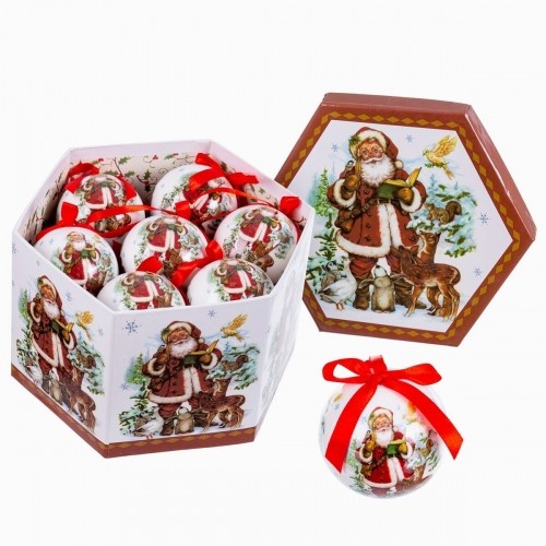 Bigbuy Christmas Ёлочные шарики Разноцветный Polyfoam Дед Мороз 7,5 x 7,5 x 7,5 cm (14 штук) image 1