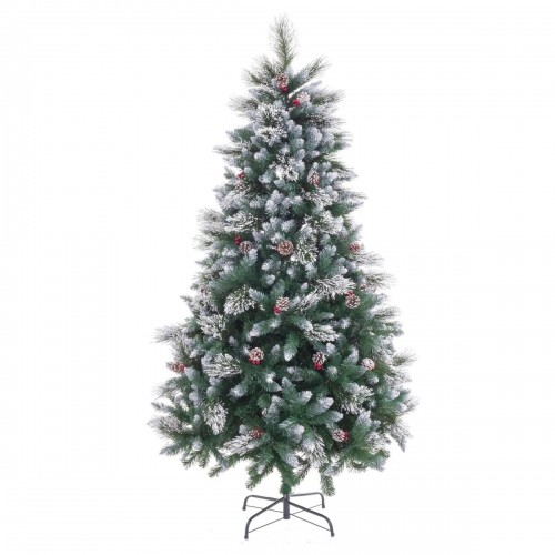 Bigbuy Christmas Jaungada eglīte Balts Sarkans Zaļš Dabisks PVC Metāls 240 cm image 1