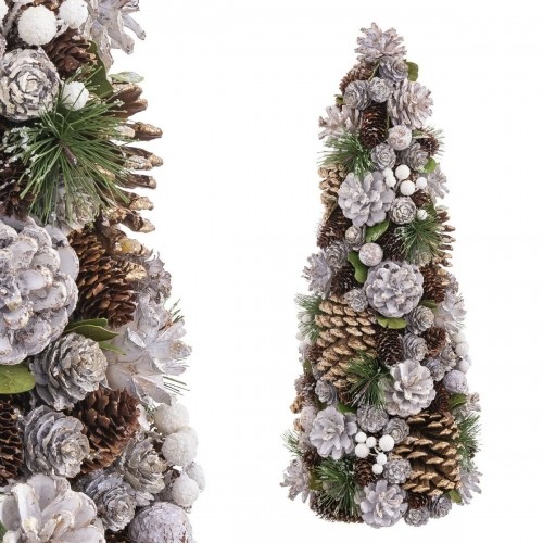 Christmas Tree White Golden Plastic Foam Pineapples 19 x 19 x 48,5 cm image 1