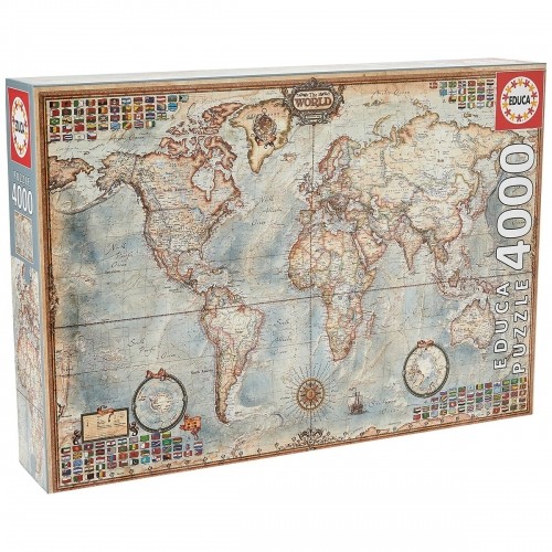 Puzzle Educa 14827 World Map 4000 Pieces image 1