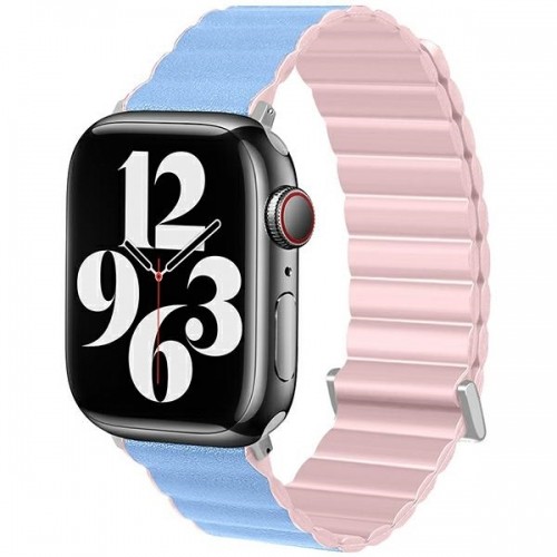 Beline pasek Apple Watch Magnetic Pro 42|44|45|49mm różowo|błękitny  pink|sierra box image 1