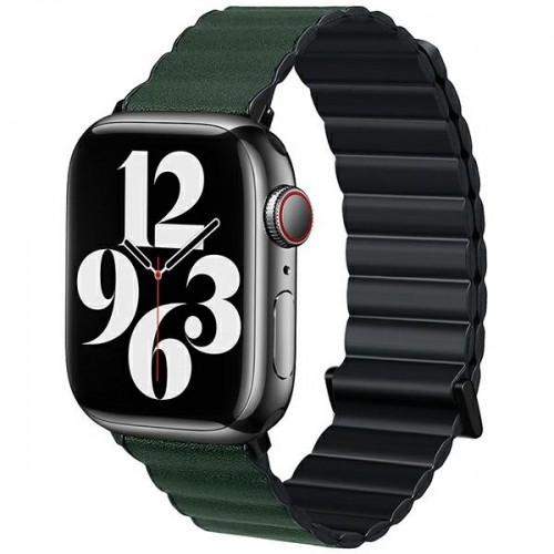Beline pasek Apple Watch Magnetic Pro 42|44|45|49mm czarno|zielony  black|green box image 1