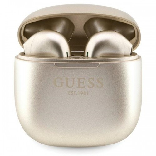Guess słuchawki Bluetooth GUTWST26PSD TWS + stacja dokująca złoty|gold Classic EST Logo image 1