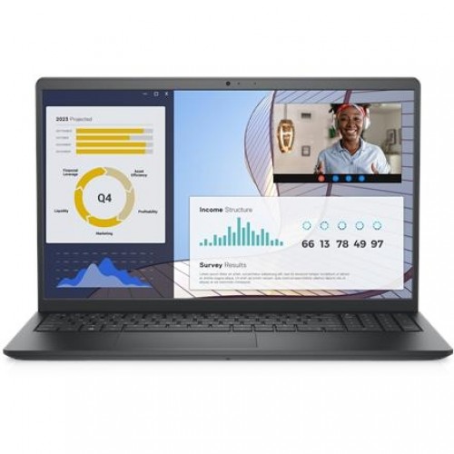 Dell Vostro 15 3535 Black, 15.6 ", WVA, FHD, 1920 x 1080, Anti-glare, AMD Ryzen 3, 7330U, 8 GB, SSD 256 GB, AMD Radeon Graphics, Windows 11 Pro, 802.11ac, Keyboard language English, Keyboard backlit, Warranty 36 month(s), Battery warranty 12 month(s) image 1