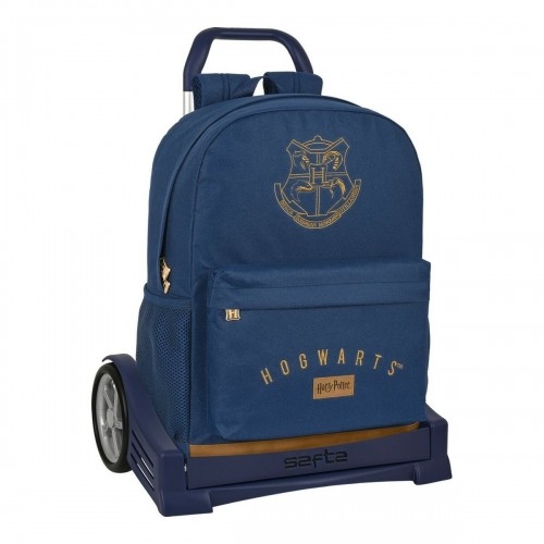 School Rucksack with Wheels Safta Navy Blue Harry Potter 32 x 14 x 43 cm image 1
