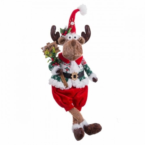 Christmas bauble Multicolour Sand Fabric Reindeer 23 x 14 x 64 cm image 1