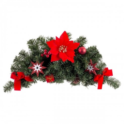 Bigbuy Christmas Durvju Pakaramais Ziemassvētki Sarkans Zaļš Plastmasa Audums 60 cm image 1
