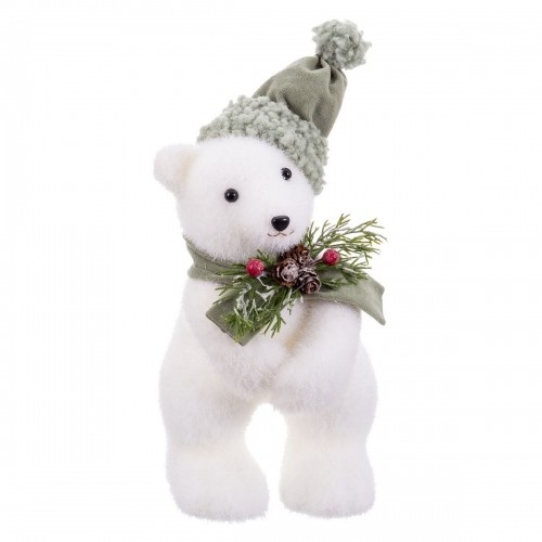 Bigbuy Christmas Новогоднее украшение Белый Разноцветный Пластик Polyfoam Ткань Медведь 13 x 15 x 30 cm image 1
