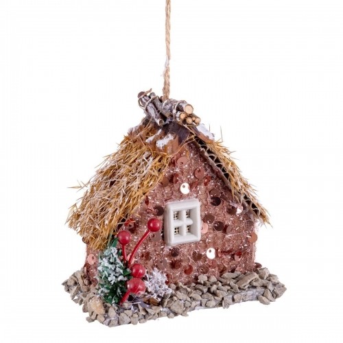 Bigbuy Christmas Ziemassvētku Nieciņš Daudzkrāsains Dabisks Polyfoam Māja 9 x 5 x 9,5 cm image 1