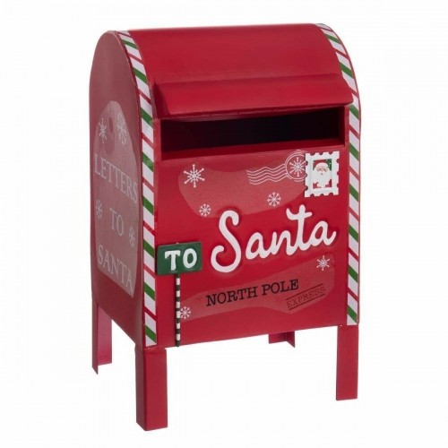 Bigbuy Christmas Ziemassvētku Nieciņš Sarkans Metāls Pastkaste 20,5 x 18,5 x 33,5 cm image 1