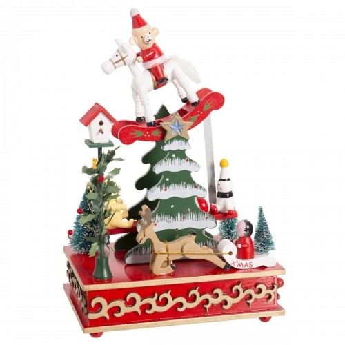 Bigbuy Christmas Ziemassvētku Nieciņš Daudzkrāsains Koks Šūpuļkrēsls 12 x 17 x 26 cm image 1