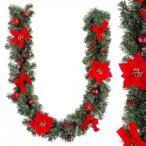 Christmas garland Red Green Plastic Fabric 180 cm image 1