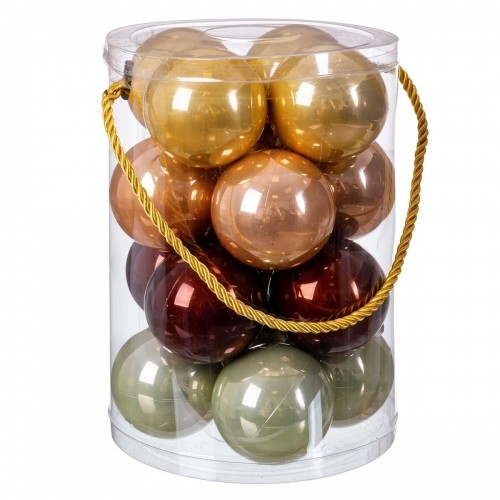 Christmas Baubles Multicolour Plastic 6 x 6 x 6 cm (16 Units) image 1