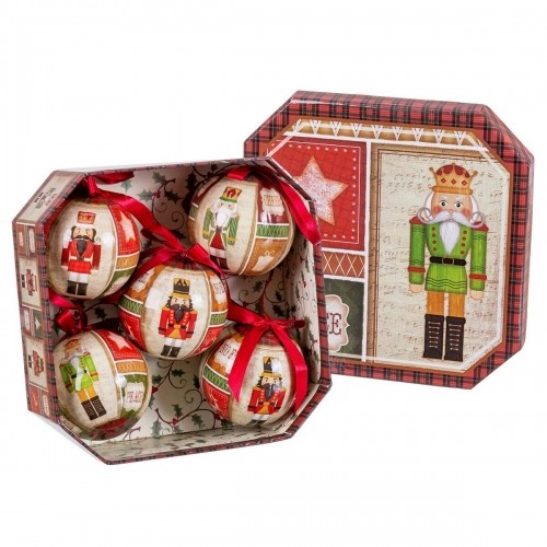 Bigbuy Christmas Eglītes rotājumi Daudzkrāsains Papīrs Polyfoam Riekstu knaibles 7,5 x 7,5 x 7,5 cm (5 gb.) image 1