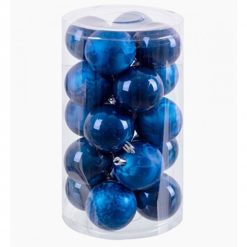 Christmas Baubles Blue Plastic 6 x 6 x 6 cm (20 Units) image 1