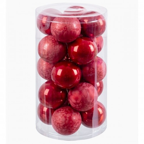 Christmas Baubles Red Plastic 6 x 6 x 6 cm (20 Units) image 1