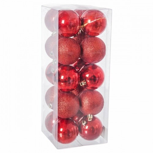Bigbuy Christmas Ёлочные шарики Красный Пластик 6 x 6 x 6 cm (20 штук) image 1