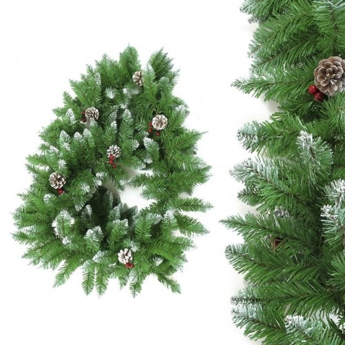 Bigbuy Christmas Ziemassvētku dāvana PVC Zaļš Dabisks Ananāsi 270 x 28 x 14 cm image 1