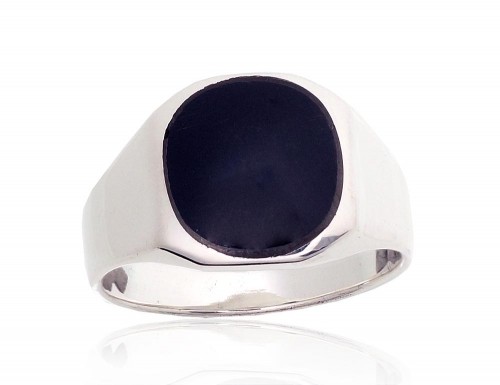 Серебряное кольцо #2101724_ON, Серебро 925°, Оникс, Размер: 21, 5.9 гр. image 1