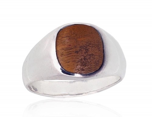 Серебряное кольцо #2101353_TE, Серебро 925°, Тигровый глаз, Размер: 21.5, 10.6 гр. image 1
