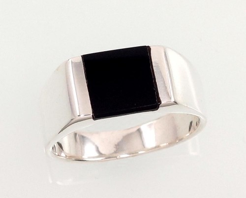 Серебряное кольцо #2101352_ON, Серебро 925°, Оникс, Размер: 20, 9.9 гр. image 1