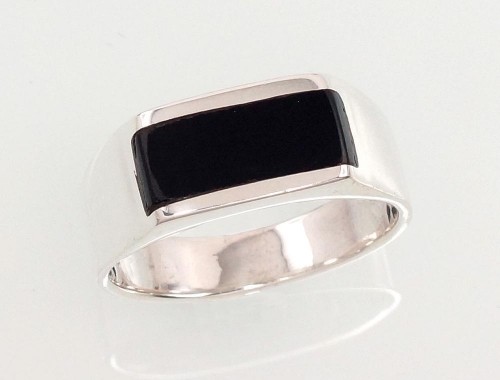 Серебряное кольцо #2100030_ON, Серебро 925°, Оникс, Размер: 21, 7 гр. image 1