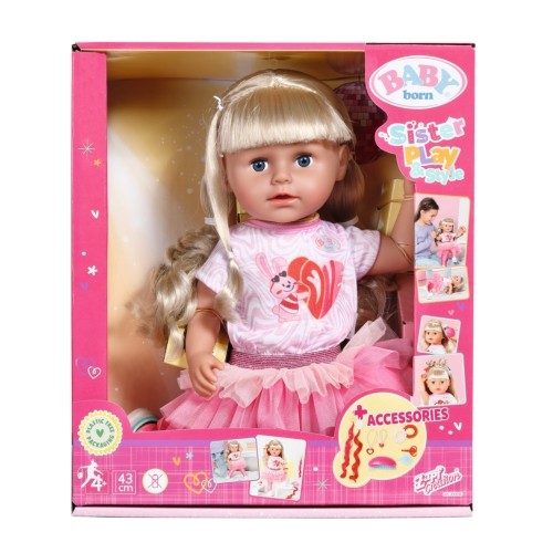 BABY BORN Lelle māsa Style & Play, blondīne, 43 cm image 1