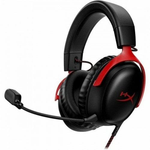 Headphones with Microphone Hyperx 727A9AA Red Red/Black image 1