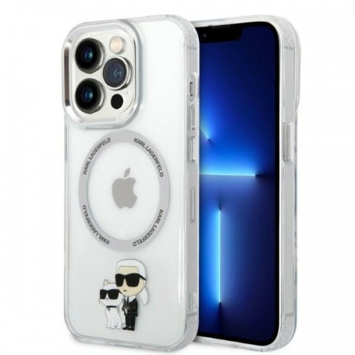 Karl Lagerfeld MagSafe Compatible Case IML Karl and Choupette NFT for iPhone 14 Pro Max Transparent image 1
