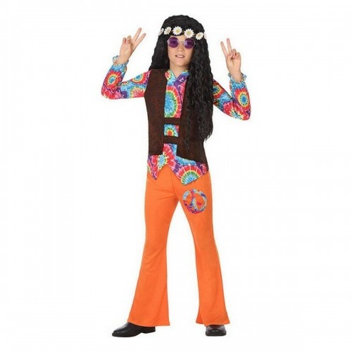 Bigbuy Carnival Маскарадные костюмы для детей Hippie Оранжевый (2 Pcs) image 1