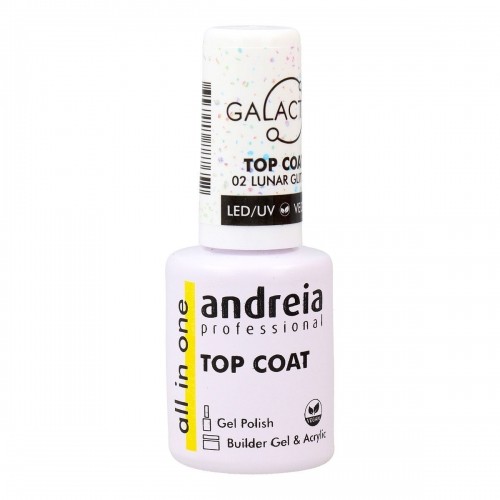 Nail polish Andreia Galactic Top Coat Nº 02 Lunar Glitter 10,5 ml image 1