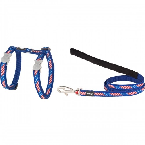 Dog Harness Red Dingo US Flag 21-35 cm Blue image 1