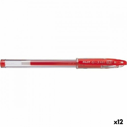 Gela pildspalva Pilot G-3 Grip Sarkans 0,5 mm (12 gb.) image 1