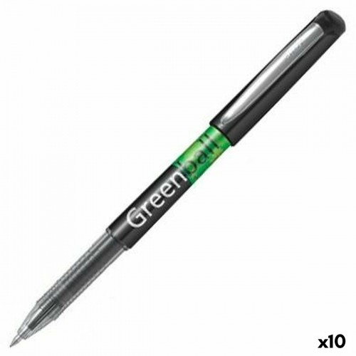 Liquid ink pen Pilot Green-Ball Black 0,35 mm (10 Units) image 1