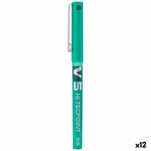 Ручка с жидкими чернилами Pilot V-5 Hi-Tecpoint Зеленый 0,3 mm (12 штук) image 1