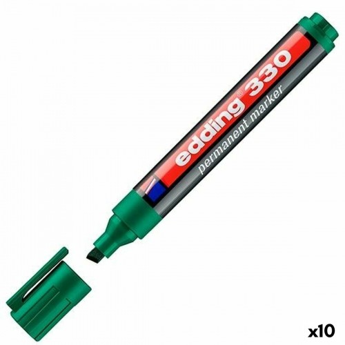 Постоянный маркер Edding 330 Зеленый (10 штук) image 1