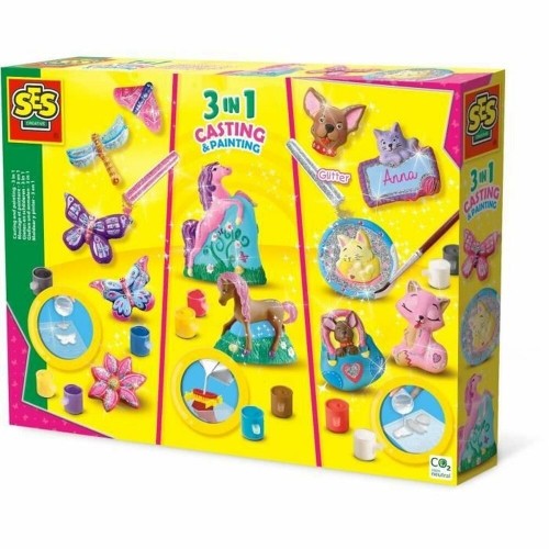 Play-Dough Set SES Creative Molding and painting - 3 in 1 image 1
