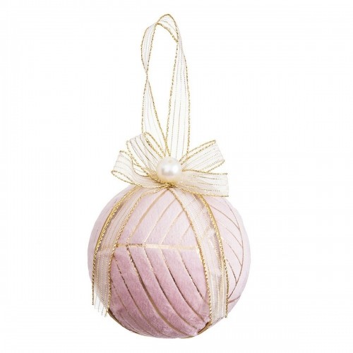 Christmas Baubles Pink Polyfoam Fabric 8 x 8 x 8 cm (4 Units) image 1