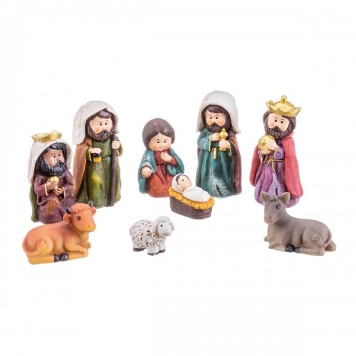 Christmas bauble Multicolour Polyresin Nativity/Bethlehem 9 cm (9 Pieces) image 1